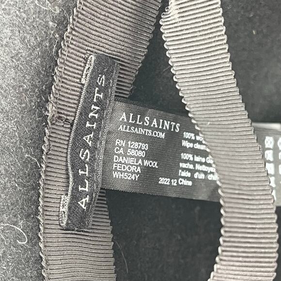 All Saints Black Hat with Gold Accents - Picture 11 of 13